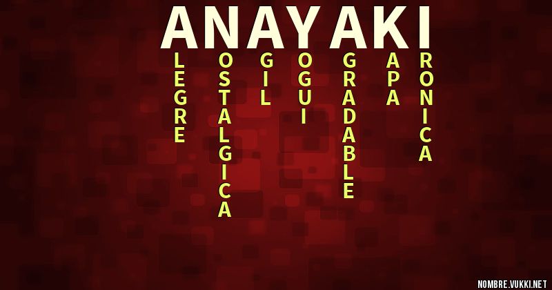 Acróstico anayaki