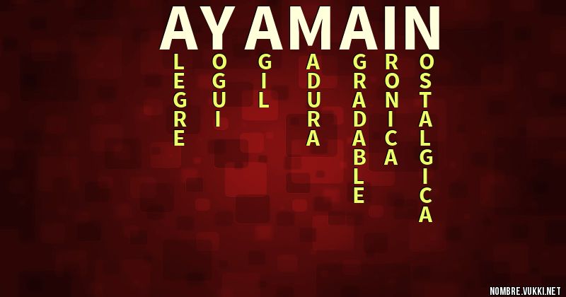 Acróstico ayamain