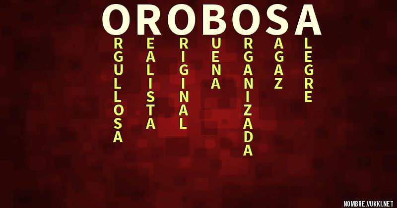 Acróstico orobosa