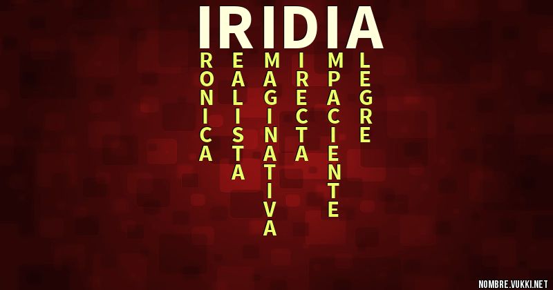 Acróstico iridia