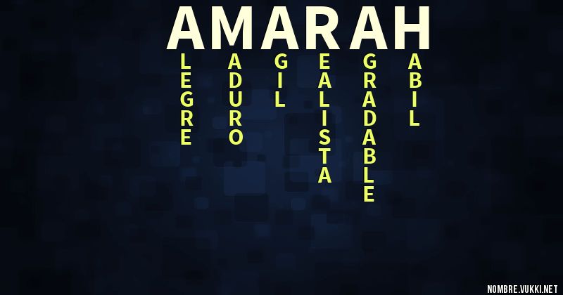Acróstico amarah