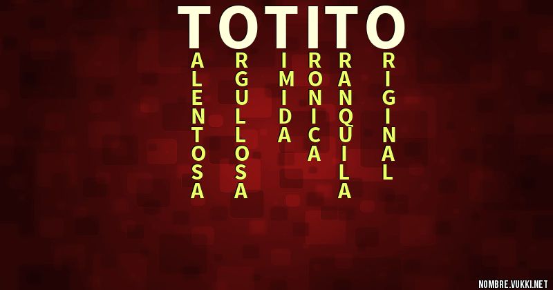 Acróstico totito
