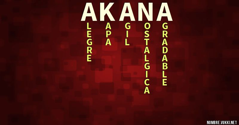Acróstico akana