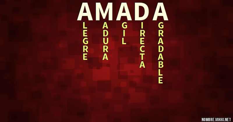 Acróstico amada.