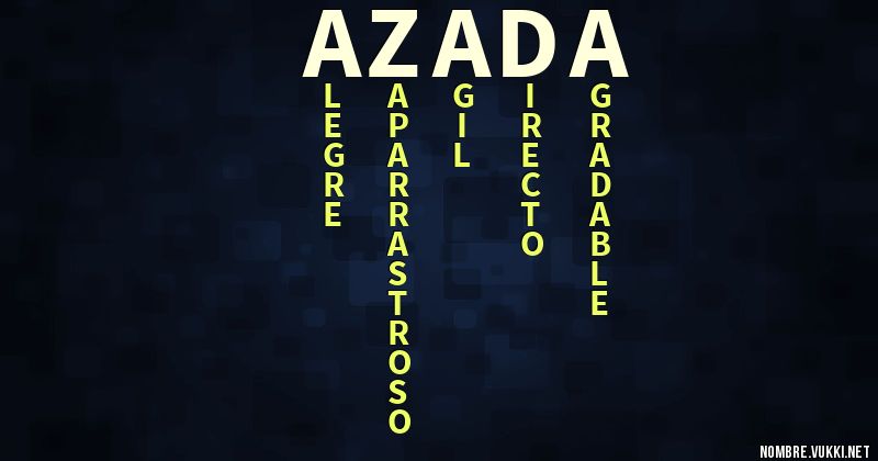 Acróstico azada