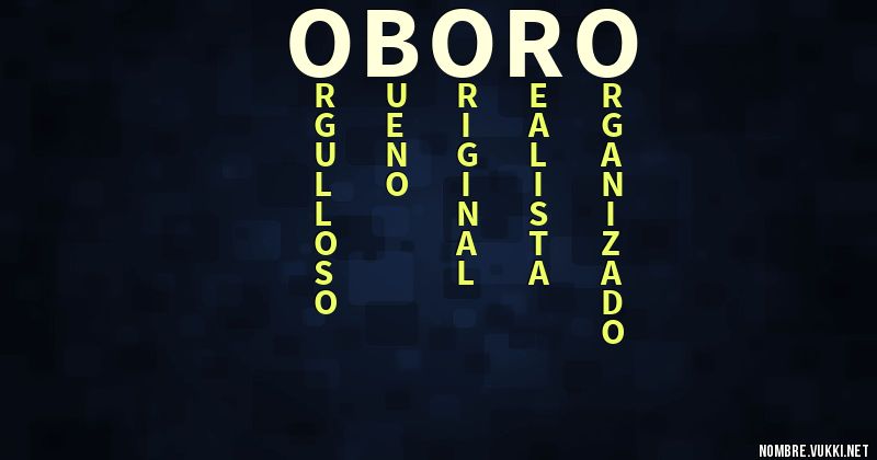 Acróstico oboro
