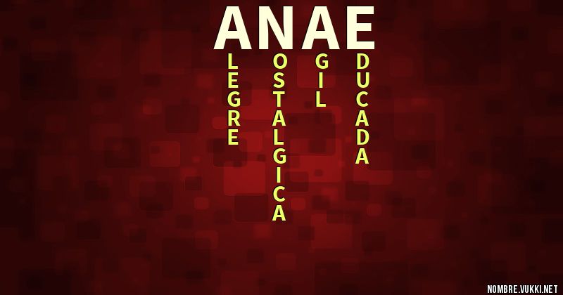 Acróstico anaÉ