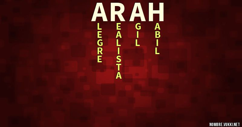 Acróstico arah