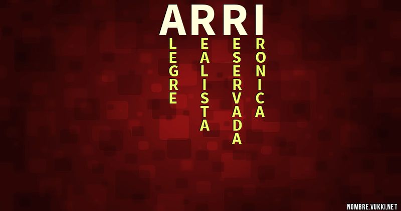 Acróstico arri