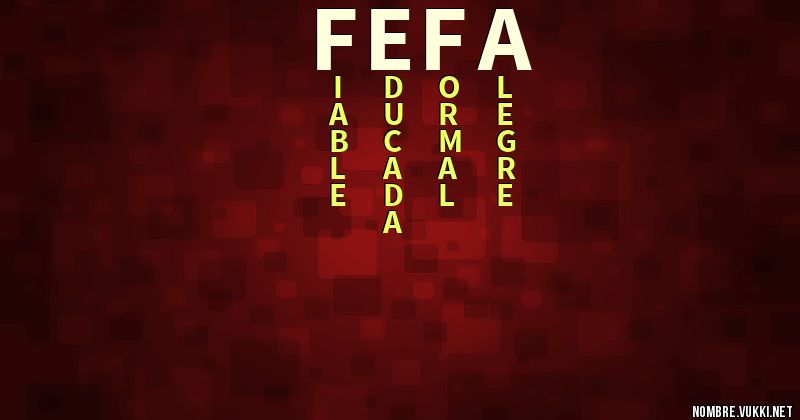 Acróstico fefa