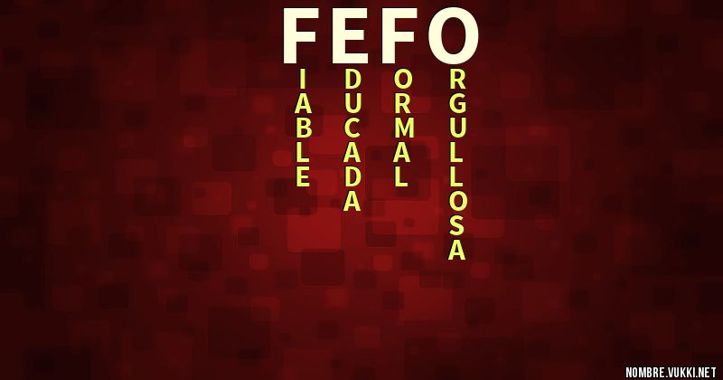 Acróstico fefo
