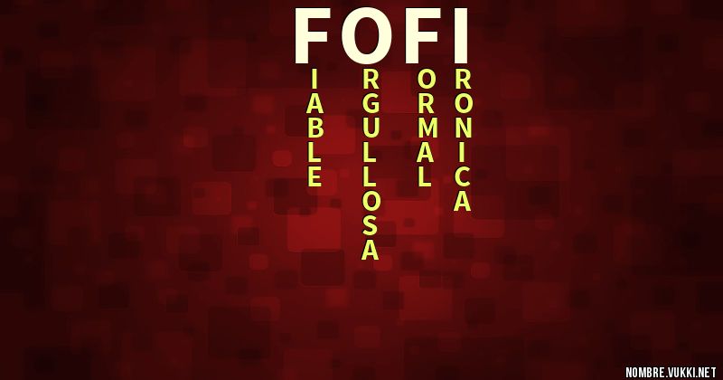 Acróstico fofi