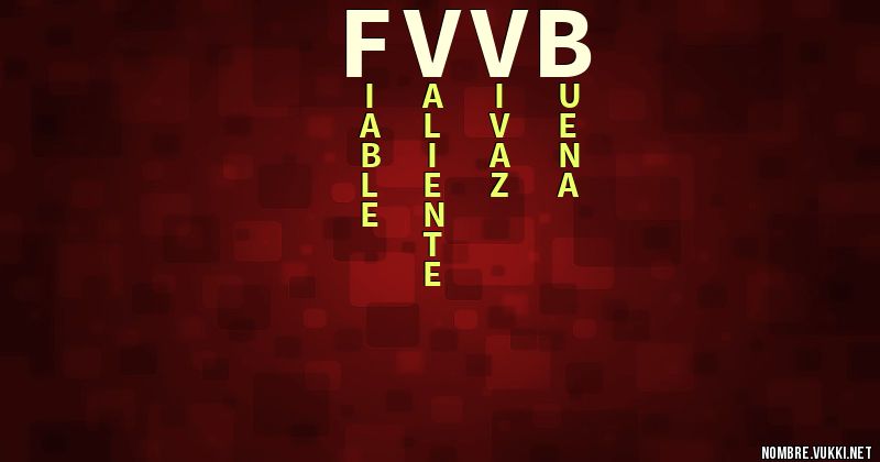 Acróstico fvvb
