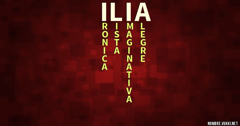 Acróstico ilía