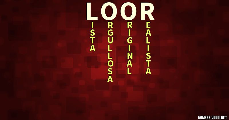 Acróstico loor