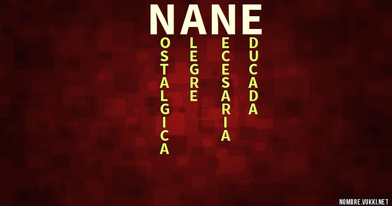 Acróstico nane