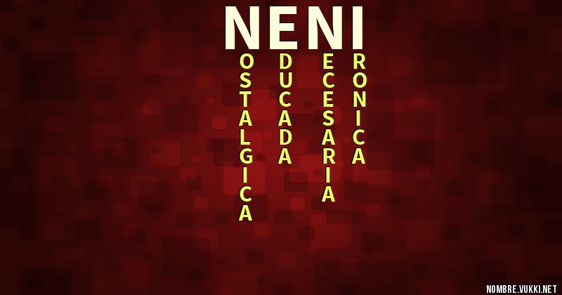 Acróstico neni