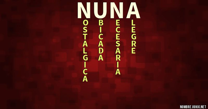 Acróstico nuna