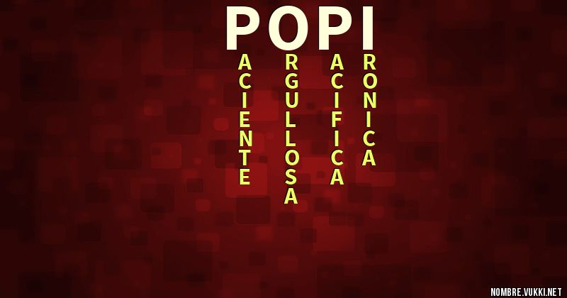 Acróstico popi