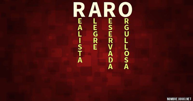 Acróstico raro