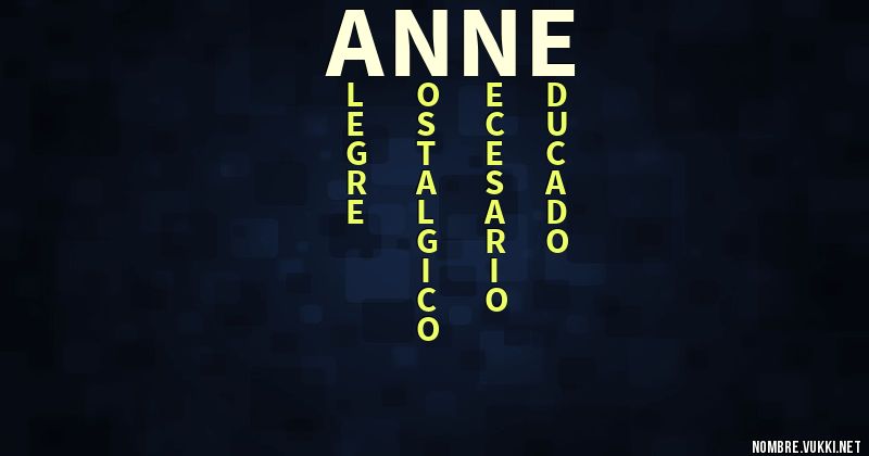 Acróstico anne