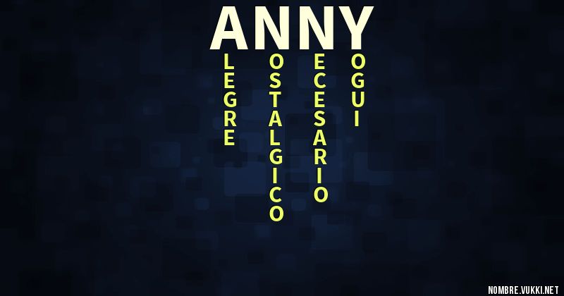 Acróstico anny
