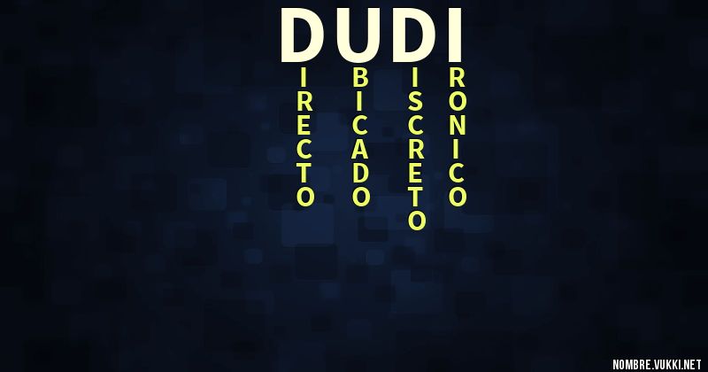 Acróstico dudi