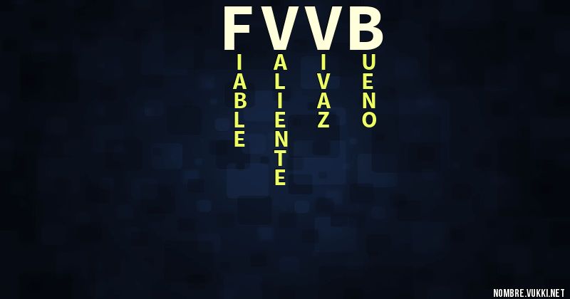 Acróstico fvvb