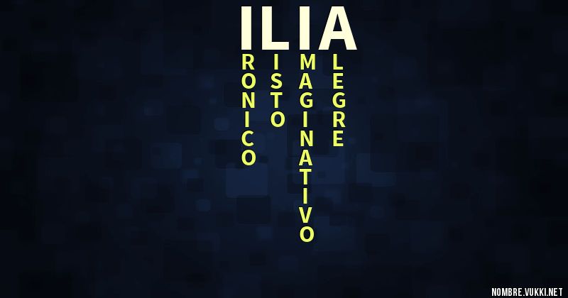 Acróstico ilia