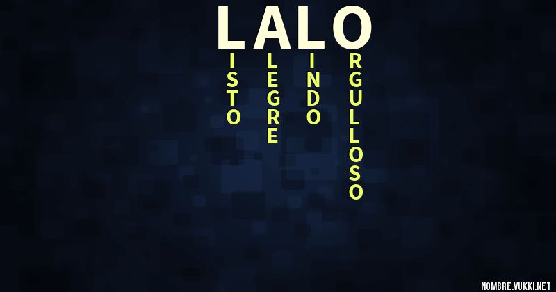 Acróstico lalo