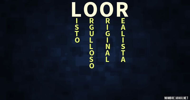Acróstico loor