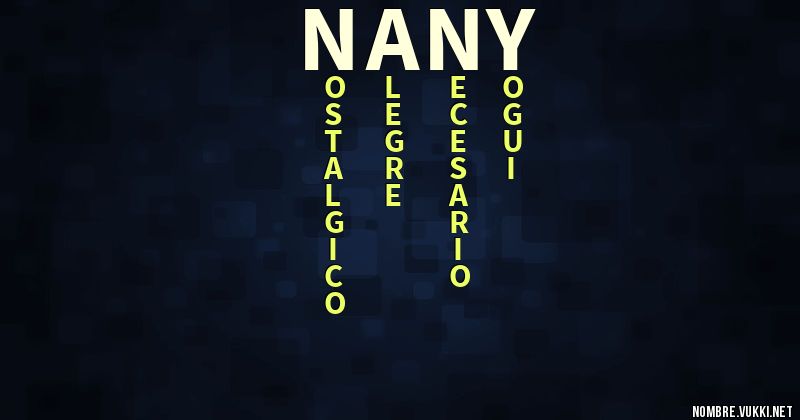 Acróstico nany