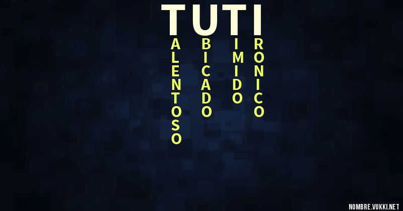 Acróstico tuti