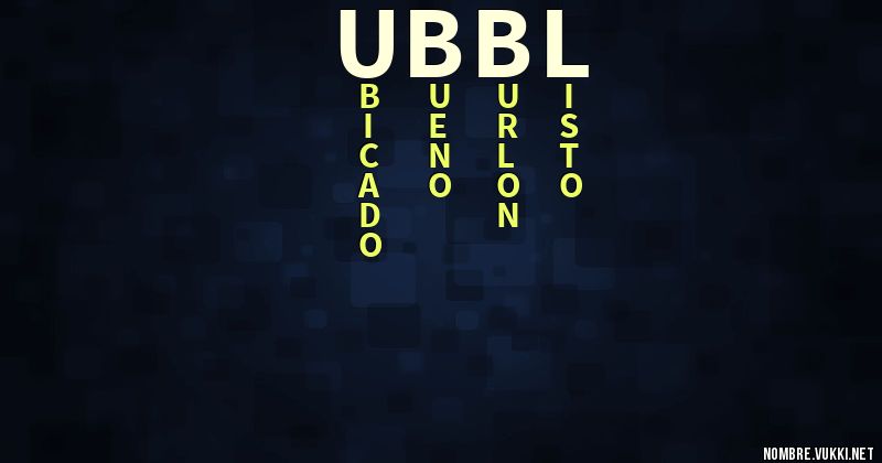 Acróstico ubbl