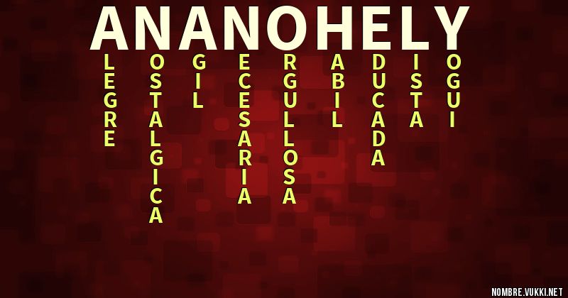 Acróstico ana nohely