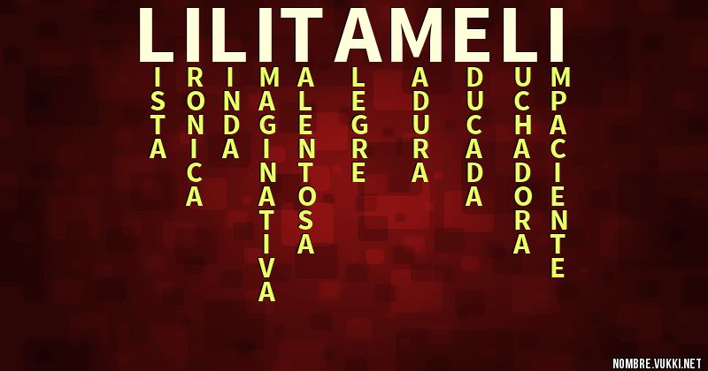 Acróstico lilit ameli