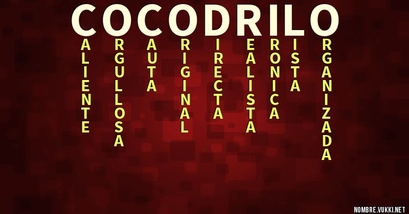 Acróstico cocodrilo