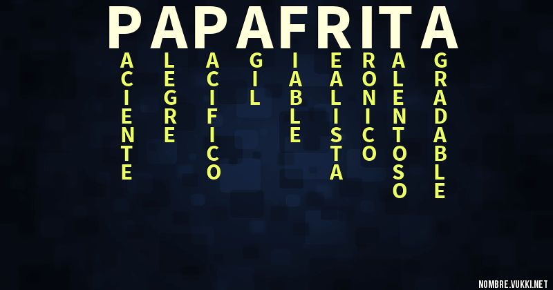 Acróstico papa  frita