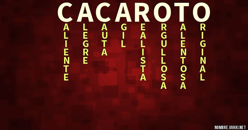 Acróstico cacaroto