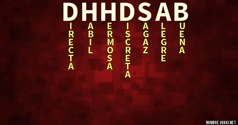 Acróstico dhhdsab