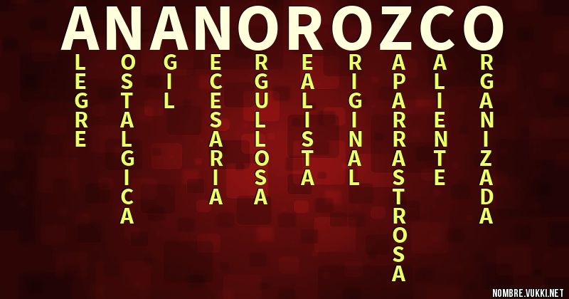 Acróstico anan orozco
