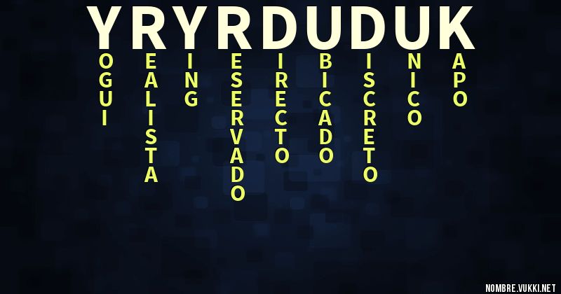 Acróstico yryrdud5uk
