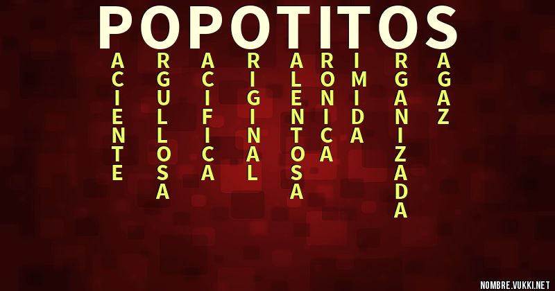 Acróstico popotitos