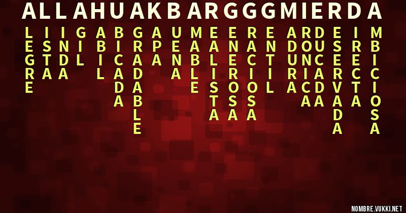 Acróstico allahu akbar ggg mierda