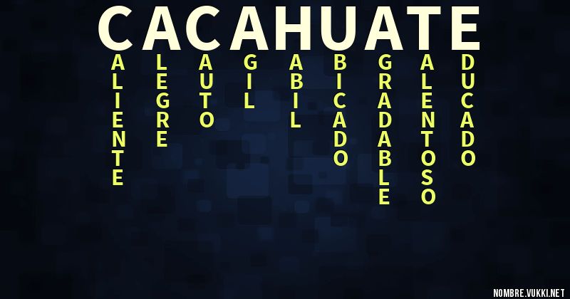 Acróstico cacahuate