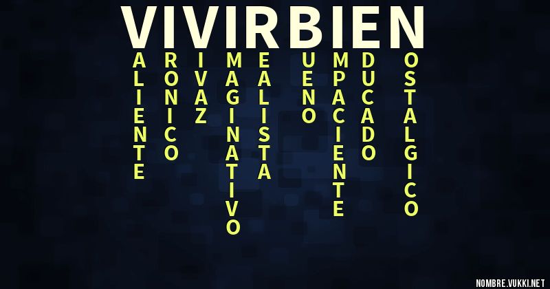 Acróstico vivir bien