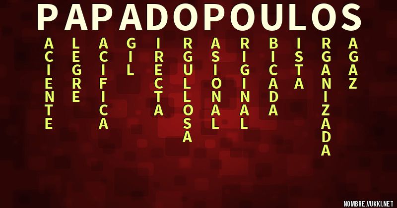 Acróstico papadopoulos
