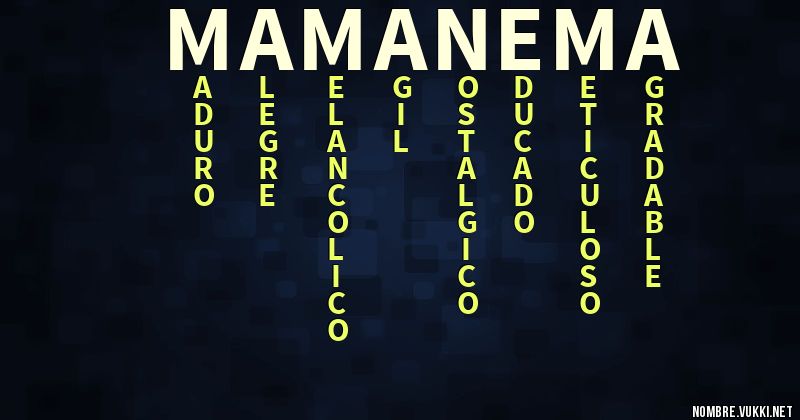 Acróstico mama ñema