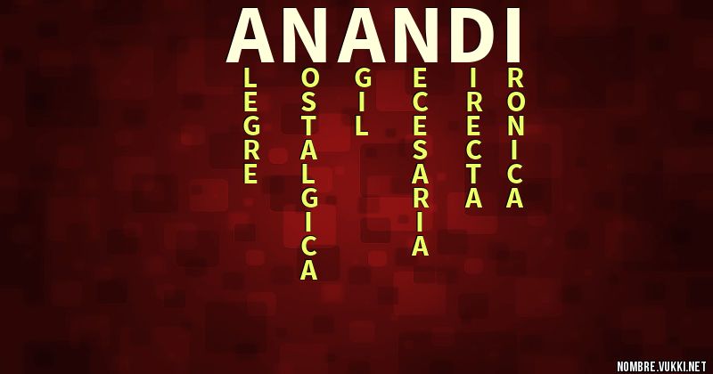 Acróstico anandi