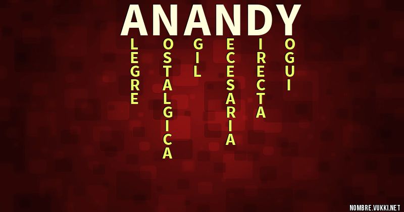 Acróstico anandy